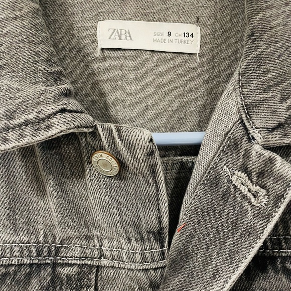 Zara Gray Denim Girls Jumpsuit - Picture 2 of 3